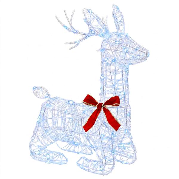 3D Weihnachtsrentier LOVIISA 140 LEDs Blau 55 x 22 x 63 cm