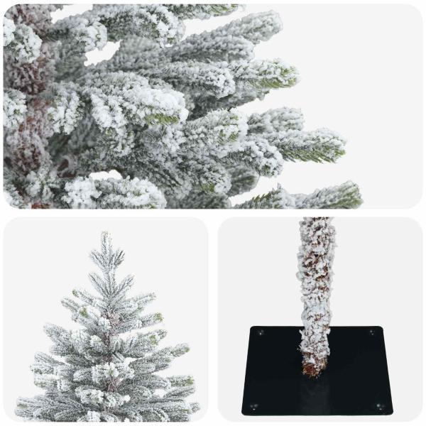 Künstlicher klappbarer Weihnachtsbaum 180 cm PVC und Metall