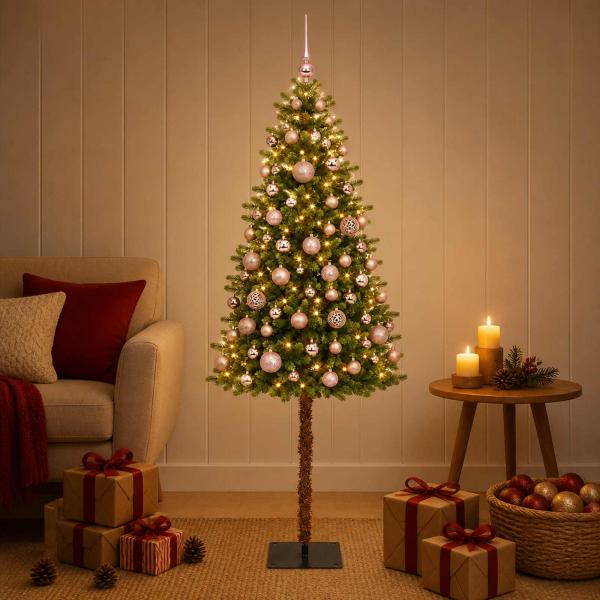 ARDEBO.de - Künstlicher Weihnachtsbaum mit Kugel 150 cm 150 LEDs