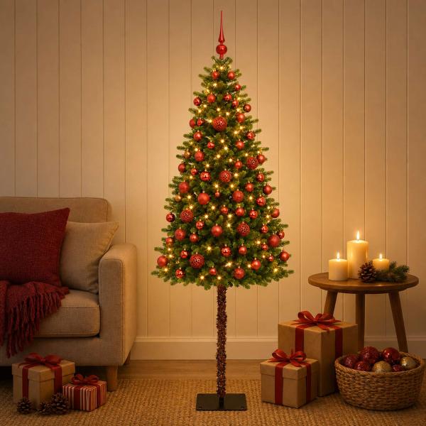 ARDEBO.de - Künstlicher Weihnachtsbaum mit Kugel 120 cm 150 LEDs