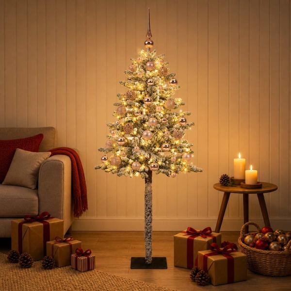 ARDEBO.de - Künstlicher Weihnachtsbaum mit Kugel 150 cm 150 LEDs