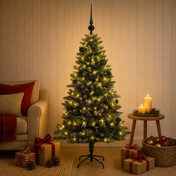 ARDEBO.de - Künstlicher Weihnachtsbaum mit Kugel 120 cm 150 LEDs