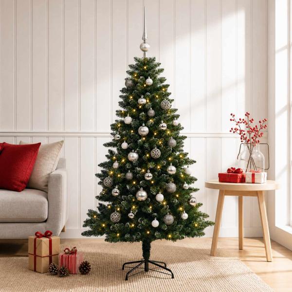 ARDEBO.de - Künstlicher Weihnachtsbaum mit Kugel 150 cm 150 LEDs