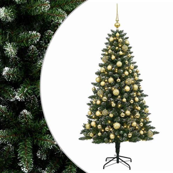 Künstlicher Weihnachtsbaum mit Kugel 210 cm 300 LEDs