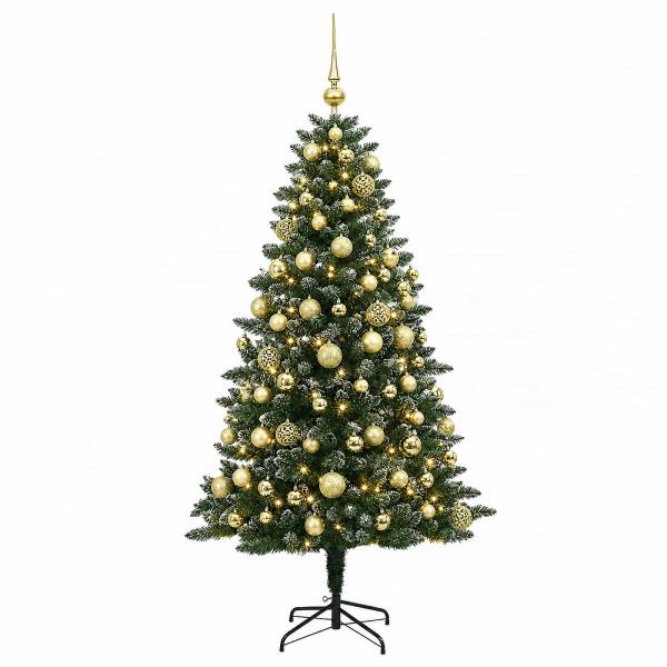Künstlicher Weihnachtsbaum mit Kugel 210 cm 300 LEDs