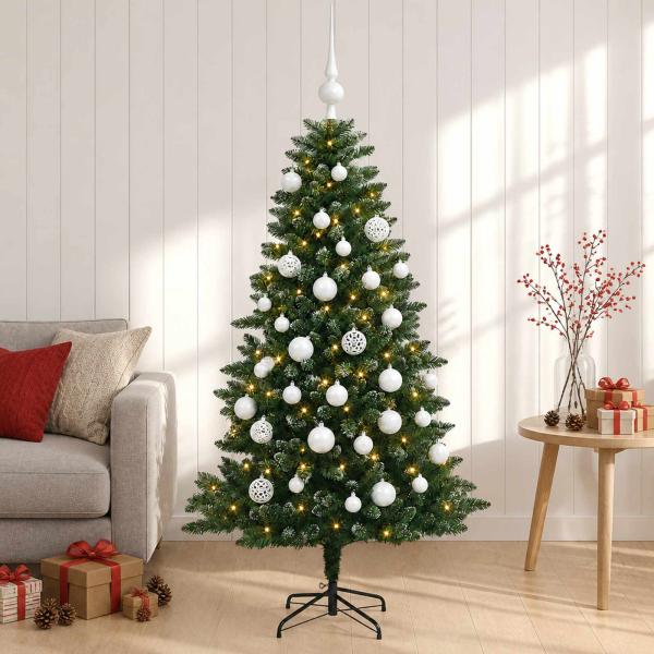 Künstlicher Weihnachtsbaum mit Kugel 120 cm 150 LEDs