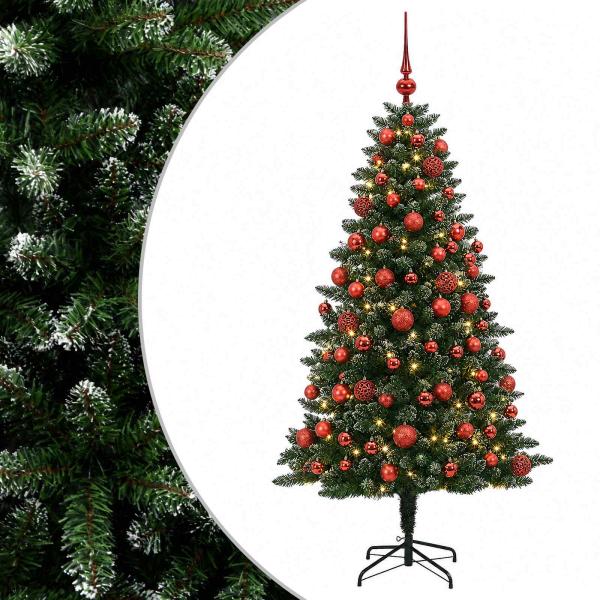 Künstlicher Weihnachtsbaum mit Kugel 210 cm 300 LEDs