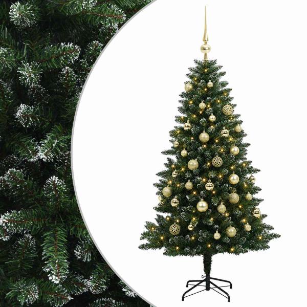 Künstlicher Weihnachtsbaum mit Kugel 120 cm 150 LEDs