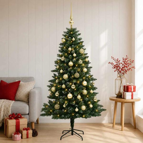 Künstlicher Weihnachtsbaum mit Kugel 120 cm 150 LEDs