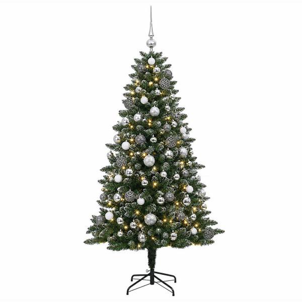 Künstlicher Weihnachtsbaum mit Kugel 210 cm 300 LEDs