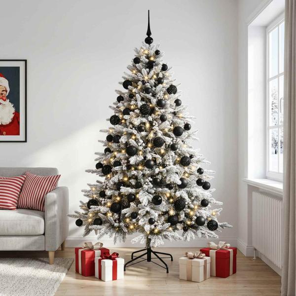 Künstlicher Weihnachtsbaum mit Weihnachtskugel 240 cm 300 LEDs