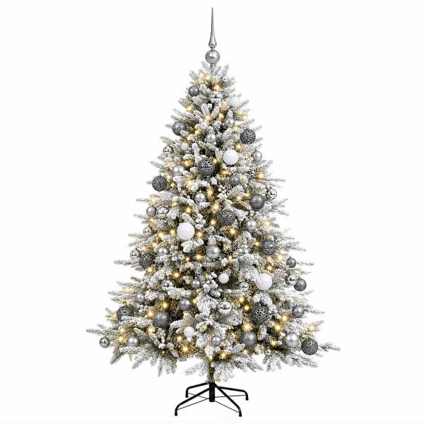 Künstlicher Weihnachtsbaum mit Weihnachtskugel 210 cm 300 LEDs
