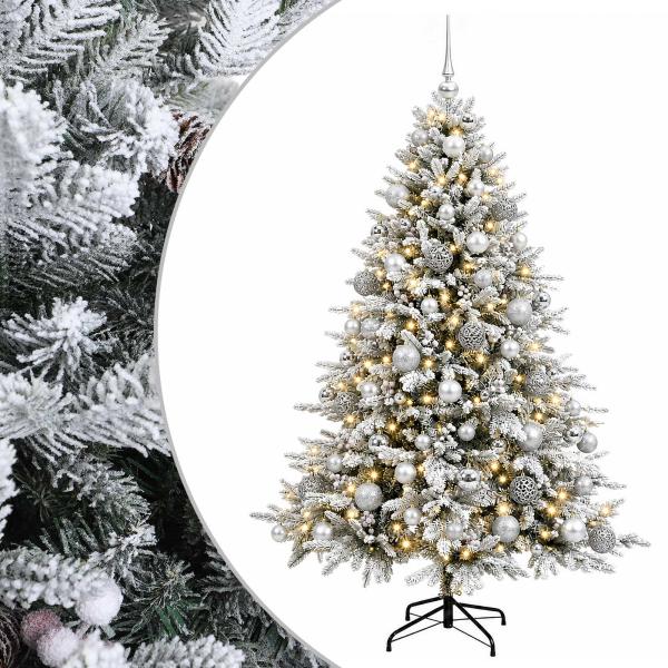 Künstlicher Weihnachtsbaum mit Weihnachtskugel 180 cm 300 LEDs