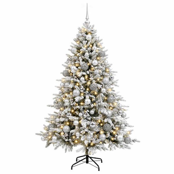 Künstlicher Weihnachtsbaum mit Weihnachtskugel 180 cm 300 LEDs