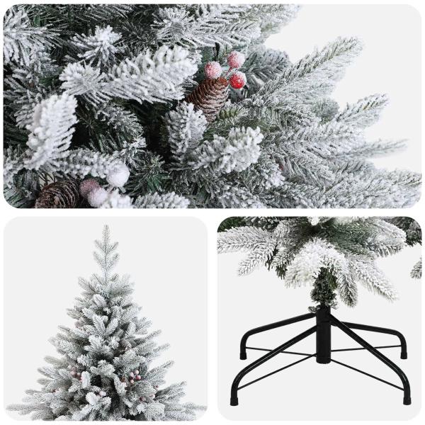 Künstlicher klappbarer Weihnachtsbaum 240 cm PVC und Metall