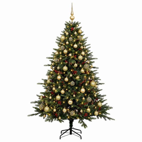 Künstlicher Weihnachtsbaum mit Weihnachtskugel 240 cm 300 LEDs