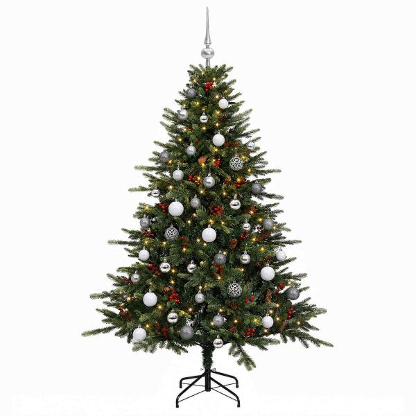 Künstlicher Weihnachtsbaum mit Weihnachtskugel 150 cm 150 LEDs
