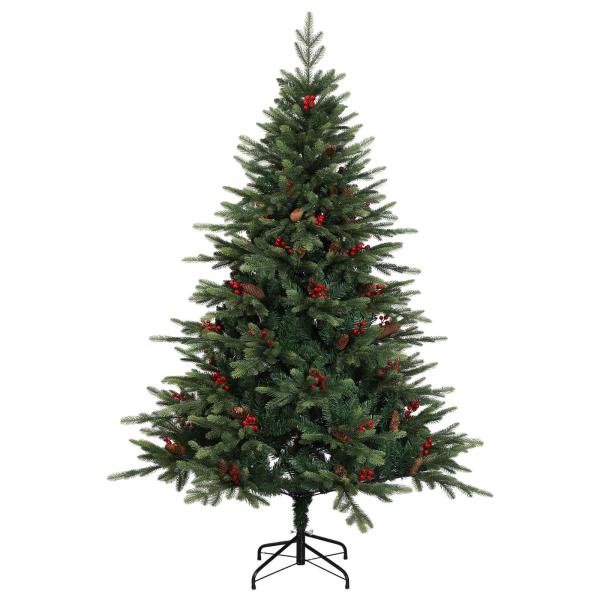 Künstlicher Weihnachtsbaum mit Weihnachtskugel 180 cm 300 LEDs