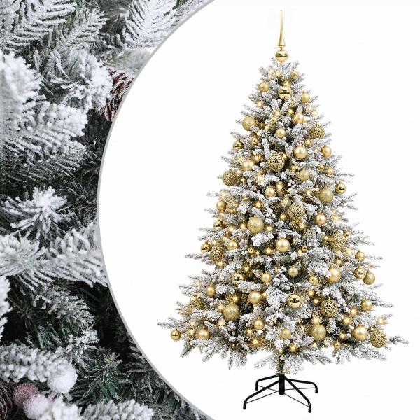 Künstlicher Weihnachtsbaum mit Weihnachtskugel 210 cm 300 LEDs