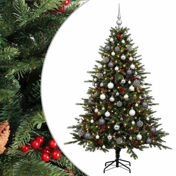 Künstlicher Weihnachtsbaum mit Weihnachtskugel 210 cm 300 LEDs