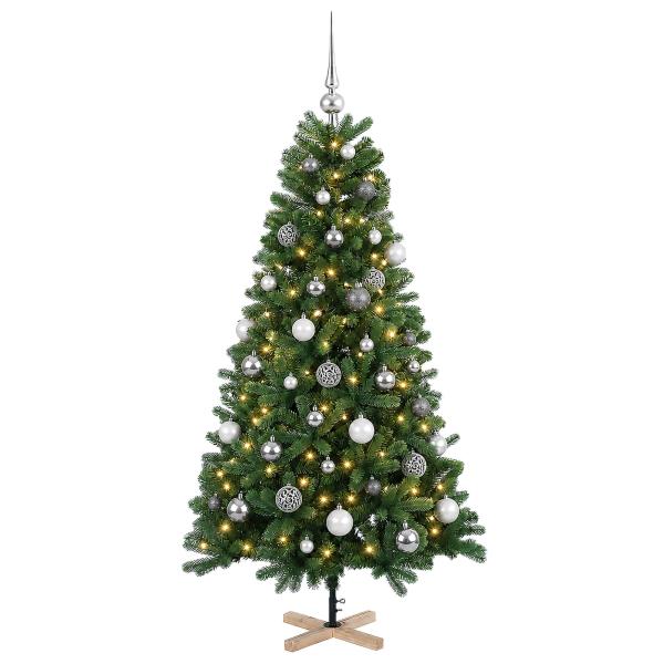 Künstlicher Weihnachtsbaum mit Weihnachtskugel 120 cm 150 LEDs