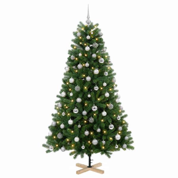 Künstlicher Weihnachtsbaum mit Weihnachtskugel 240 cm 300 LEDs
