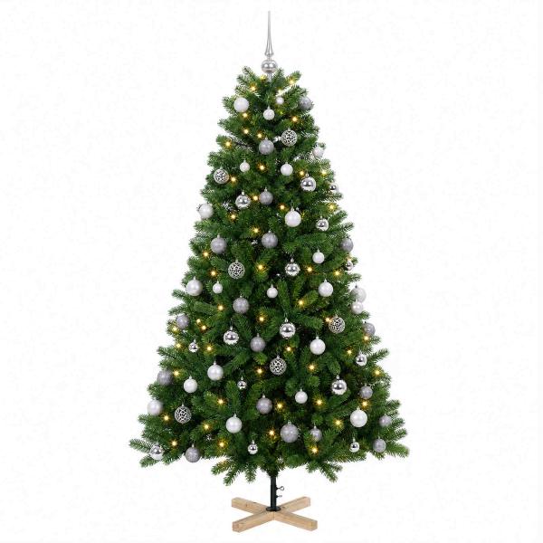 Künstlicher Weihnachtsbaum mit Weihnachtskugel 240 cm 300 LEDs