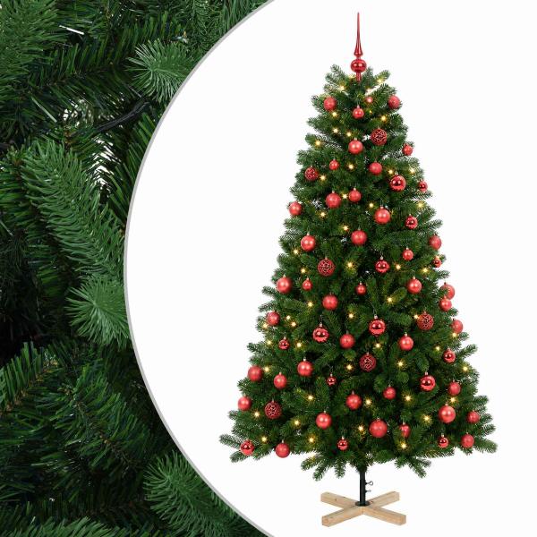 Künstlicher Weihnachtsbaum mit Weihnachtskugel 240 cm 300 LEDs