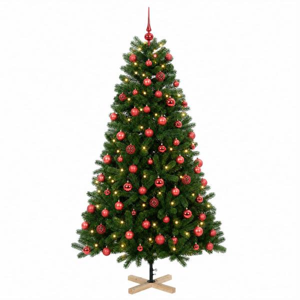 Künstlicher Weihnachtsbaum mit Weihnachtskugel 240 cm 300 LEDs