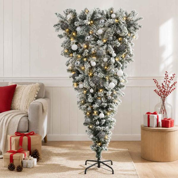 ARDEBO.de - Künstlicher Weihnachtsbaum mit Weihnachtskugel 120 cm 150 LEDs