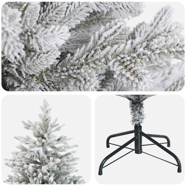 Künstlicher klappbarer Weihnachtsbaum 210 cm PVC und Metall