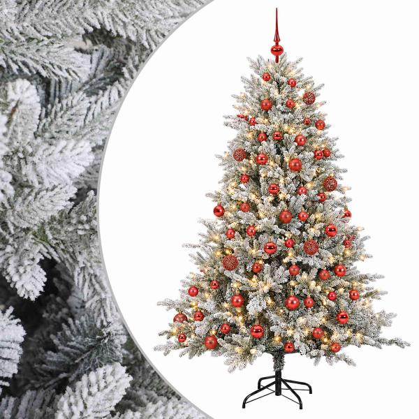 Künstlicher Weihnachtsbaum mit Weihnachtskugel 210 cm 300 LEDs