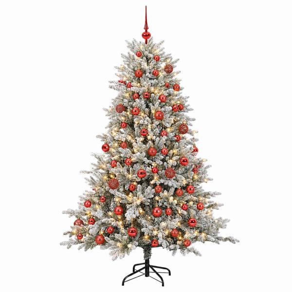 Künstlicher Weihnachtsbaum mit Weihnachtskugel 210 cm 300 LEDs