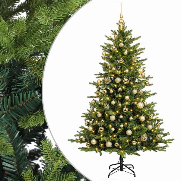 Künstlicher Weihnachtsbaum mit Kugel 210 cm 300 LEDs