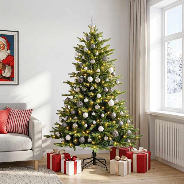 Künstlicher Weihnachtsbaum mit Weihnachtskugel 240 cm 300 LEDs
