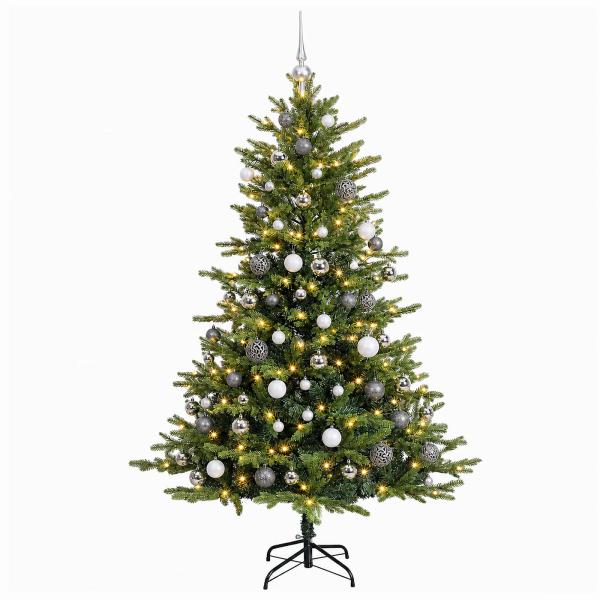 Künstlicher Weihnachtsbaum mit Weihnachtskugel 240 cm 300 LEDs