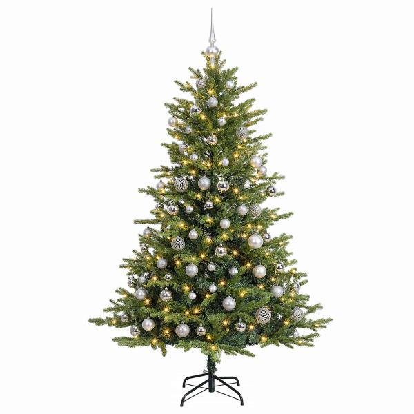 Künstlicher Weihnachtsbaum mit Weihnachtskugel 210 cm 300 LEDs