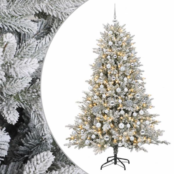 Künstlicher Weihnachtsbaum mit Weihnachtskugel 240 cm 300 LEDs