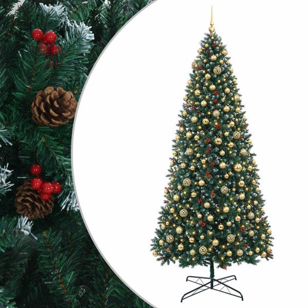Künstlicher Weihnachtsbaum mit Klappsystem und Weihnachtskugeln