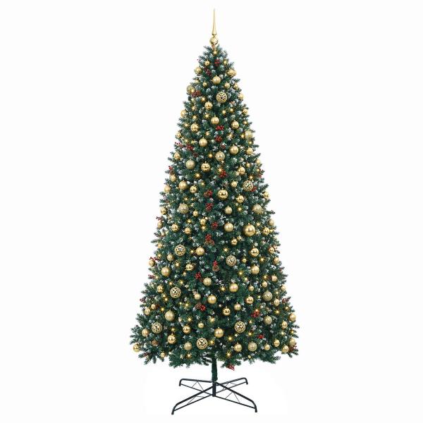 Künstlicher Weihnachtsbaum mit Klappsystem und Weihnachtskugeln