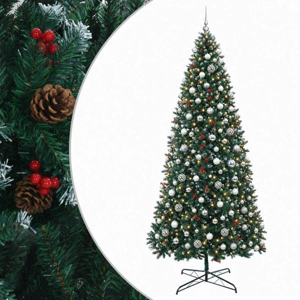 Künstlicher Weihnachtsbaum mit Klappsystem und Weihnachtskugeln