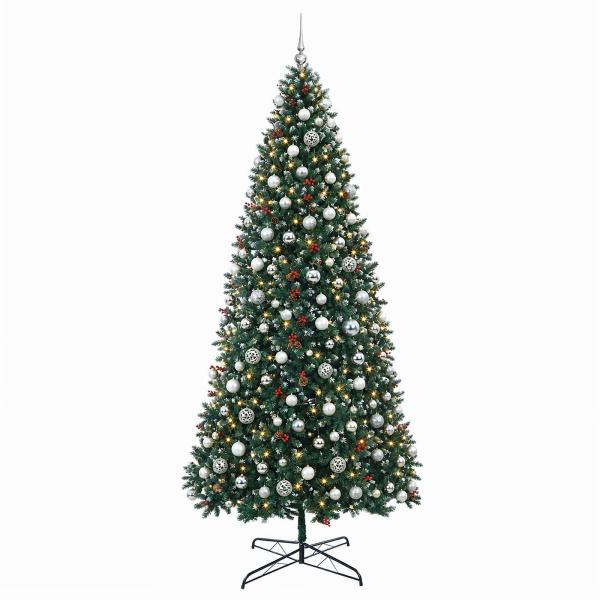 Künstlicher Weihnachtsbaum mit Klappsystem und Weihnachtskugeln