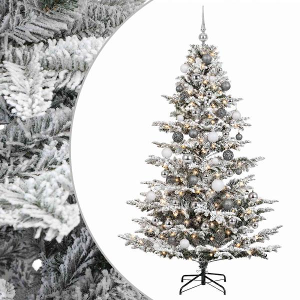 Künstlicher Weihnachtsbaum mit Weihnachtskugel 210 cm 300 LEDs