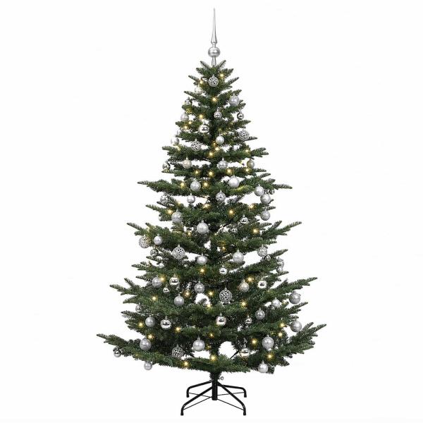 Künstlicher Weihnachtsbaum mit Weihnachtskugel 180 cm 300 LEDs