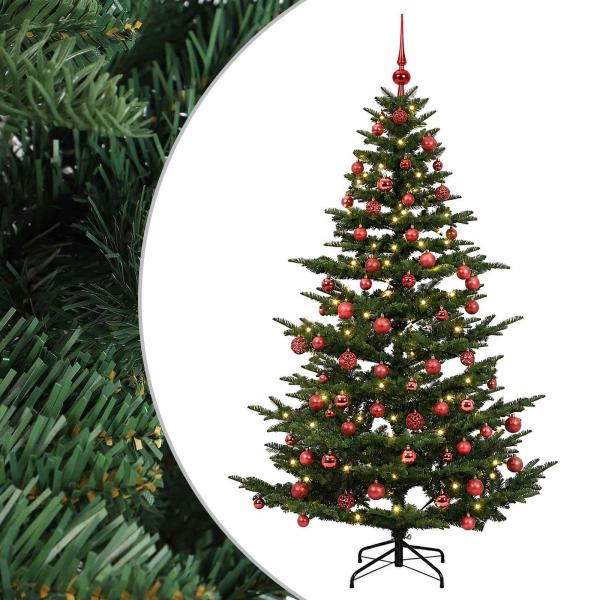 Künstlicher Weihnachtsbaum mit Weihnachtskugel 240 cm 300 LEDs