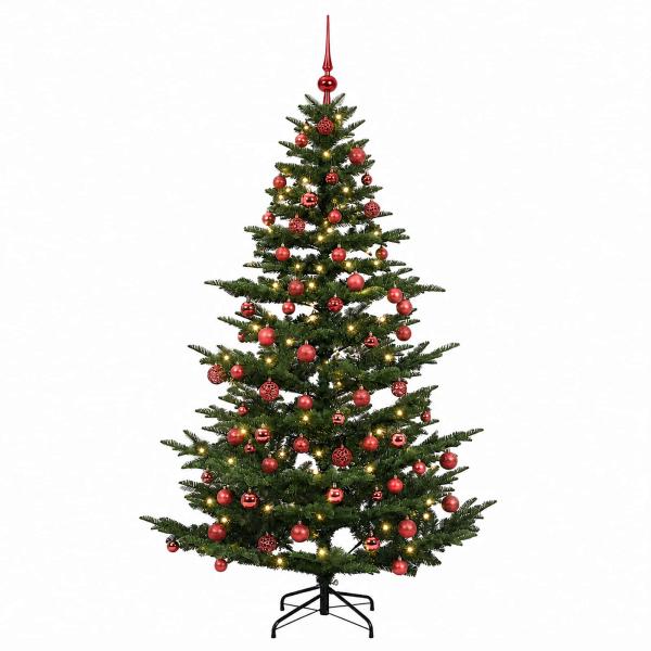 Künstlicher Weihnachtsbaum mit Weihnachtskugel 240 cm 300 LEDs