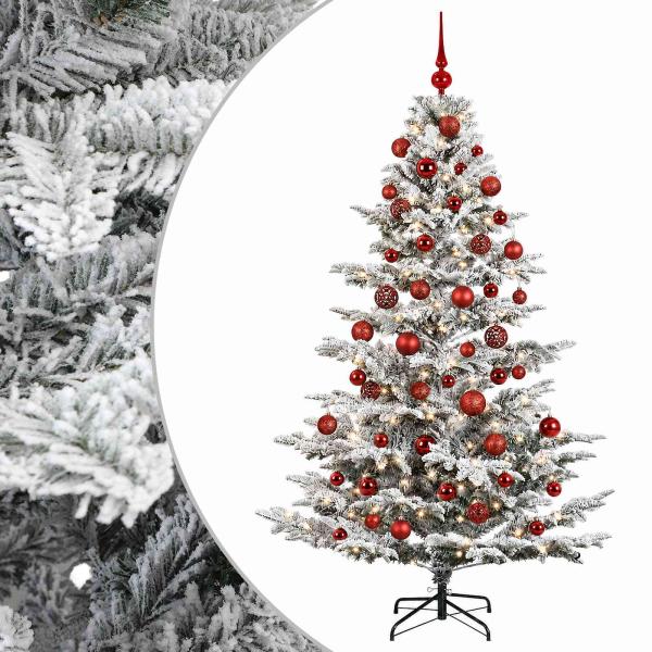 Künstlicher Weihnachtsbaum mit Weihnachtskugel 210 cm 300 LEDs