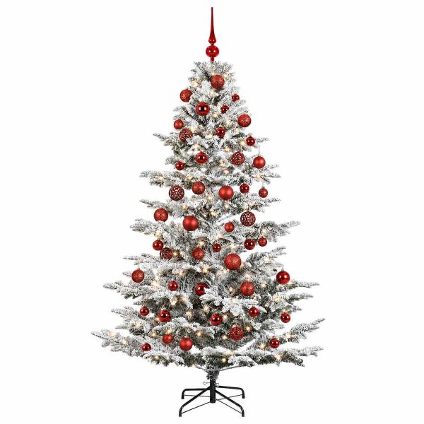 Künstlicher Weihnachtsbaum mit Weihnachtskugel 210 cm 300 LEDs