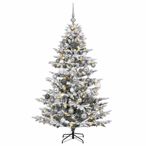 Künstlicher Weihnachtsbaum mit Weihnachtskugel 150 cm 150 LEDs