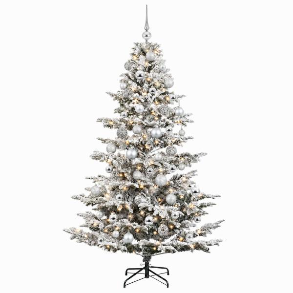 Künstlicher Weihnachtsbaum mit Weihnachtskugel 210 cm 300 LEDs